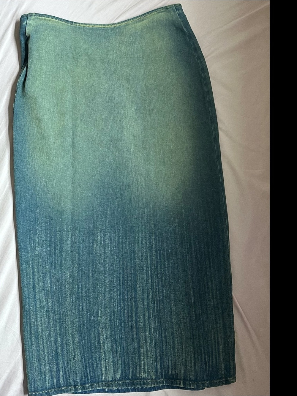 DIESEL | Ombré Washed Denim Pencil Skirt (24) NWT - Picture 2 of 9